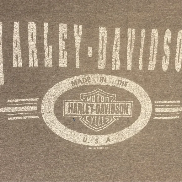 Vintage Harley Davidson Motorcycle T-shirt Mens X-Large Gray Heritage Lisle IL - Picture 9 of 16